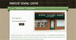 Desktop Screenshot of parksidesewingcentre.com